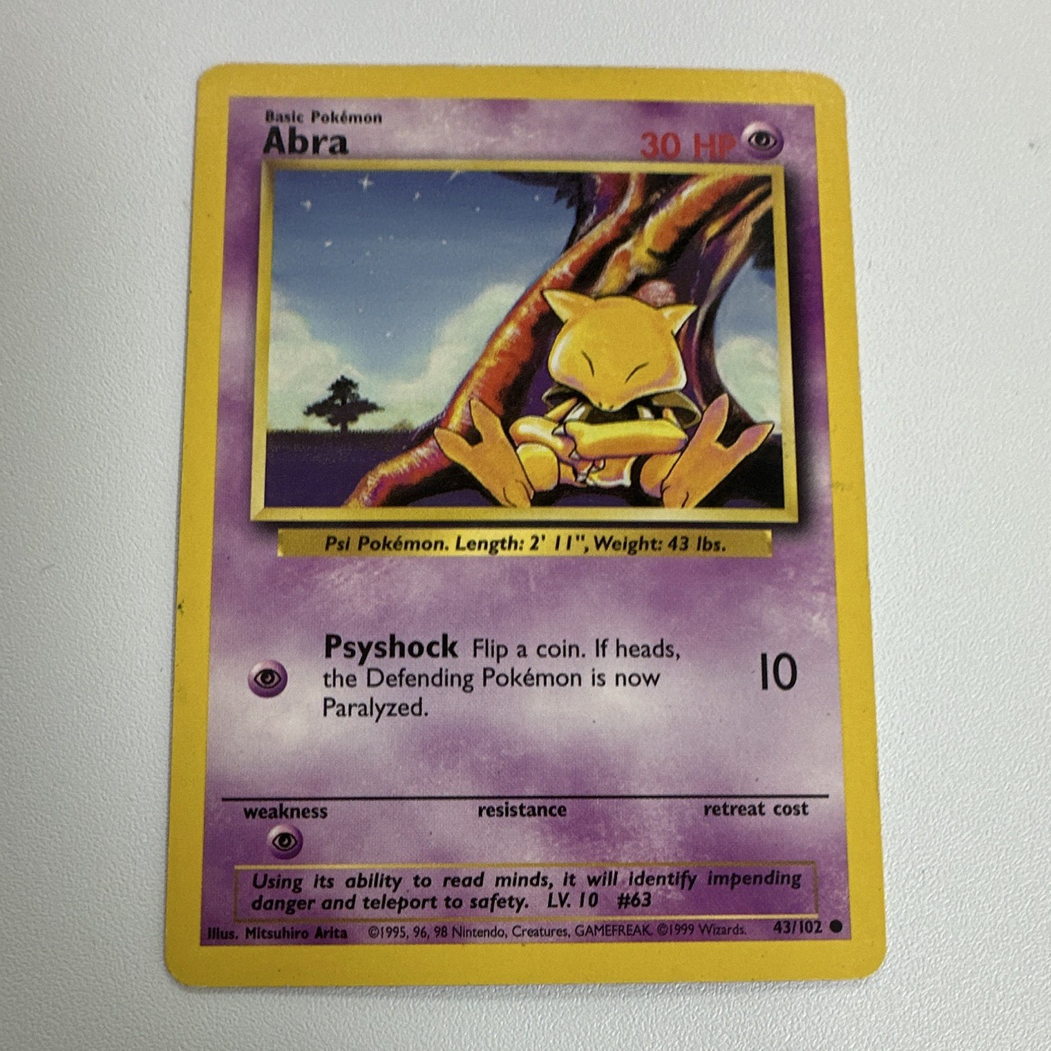 Wizards of the Coast Abra 43/102 Base Set Unlimited Regular Common EN 1999 HP30