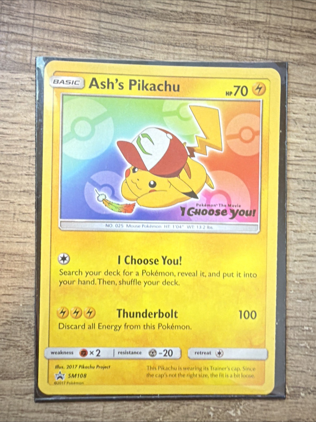 Pokémon TCG Ash’s Pikachu SM108 Black Star Promo Trading Card