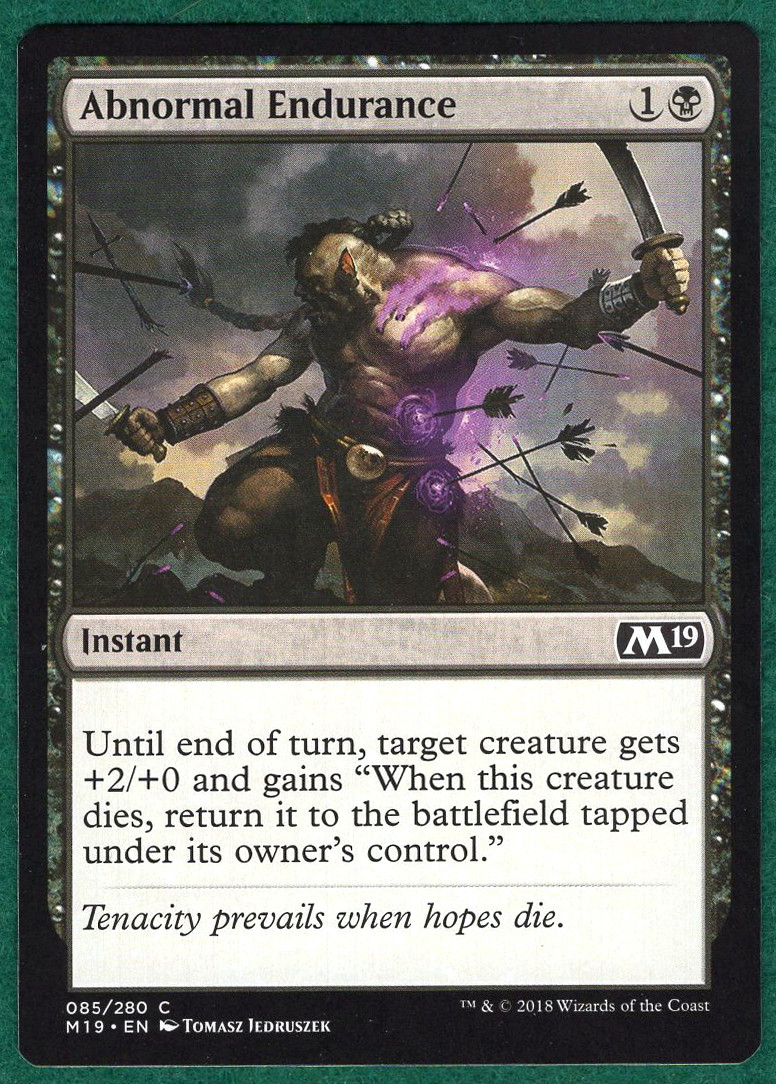 Abnormal Endurance – Core Set 2019 M19 #85 – Magic: The Gathering MTG Card