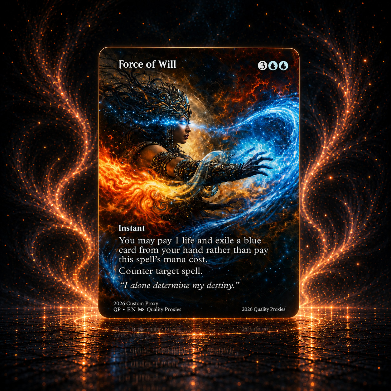 Force of Will – Full Art Custom MTG card