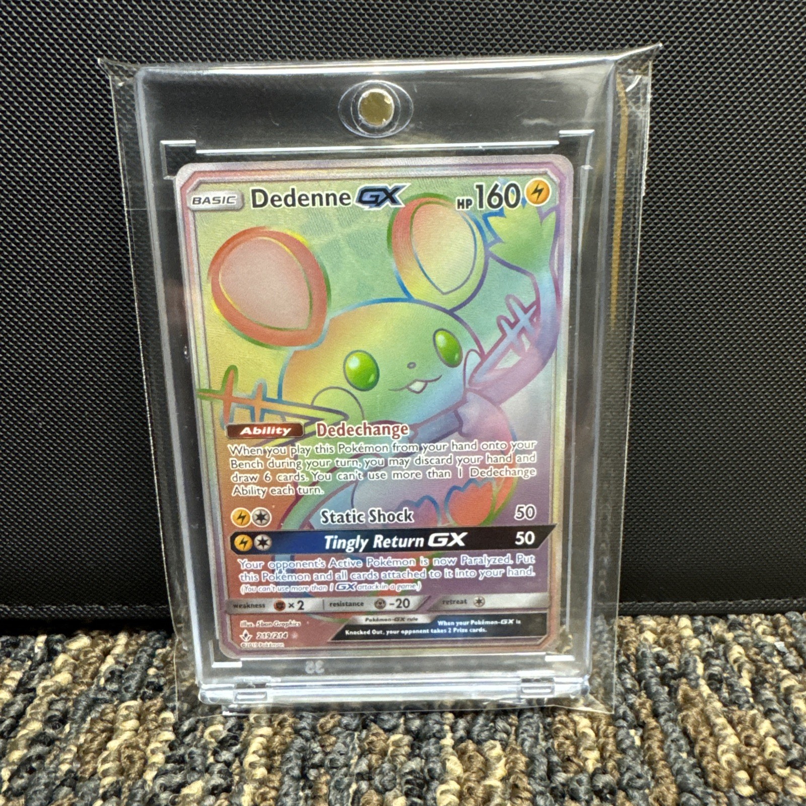 Dedenne GX (Secret) 219/214 Sm-Unbroken Bonds Holo