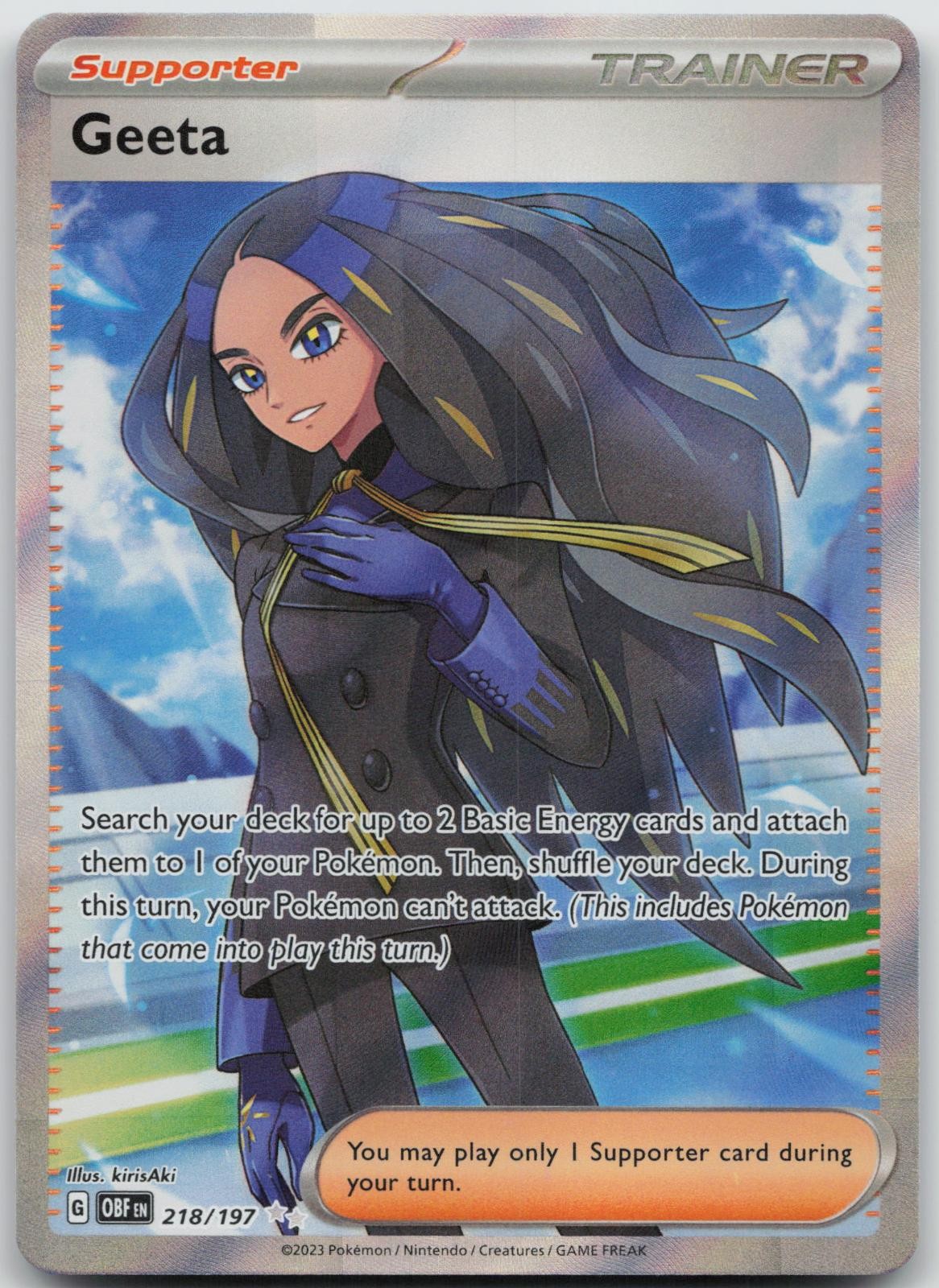 Geeta 218/197 Ultra Rare Obsidian Flames Pokemon NM/M