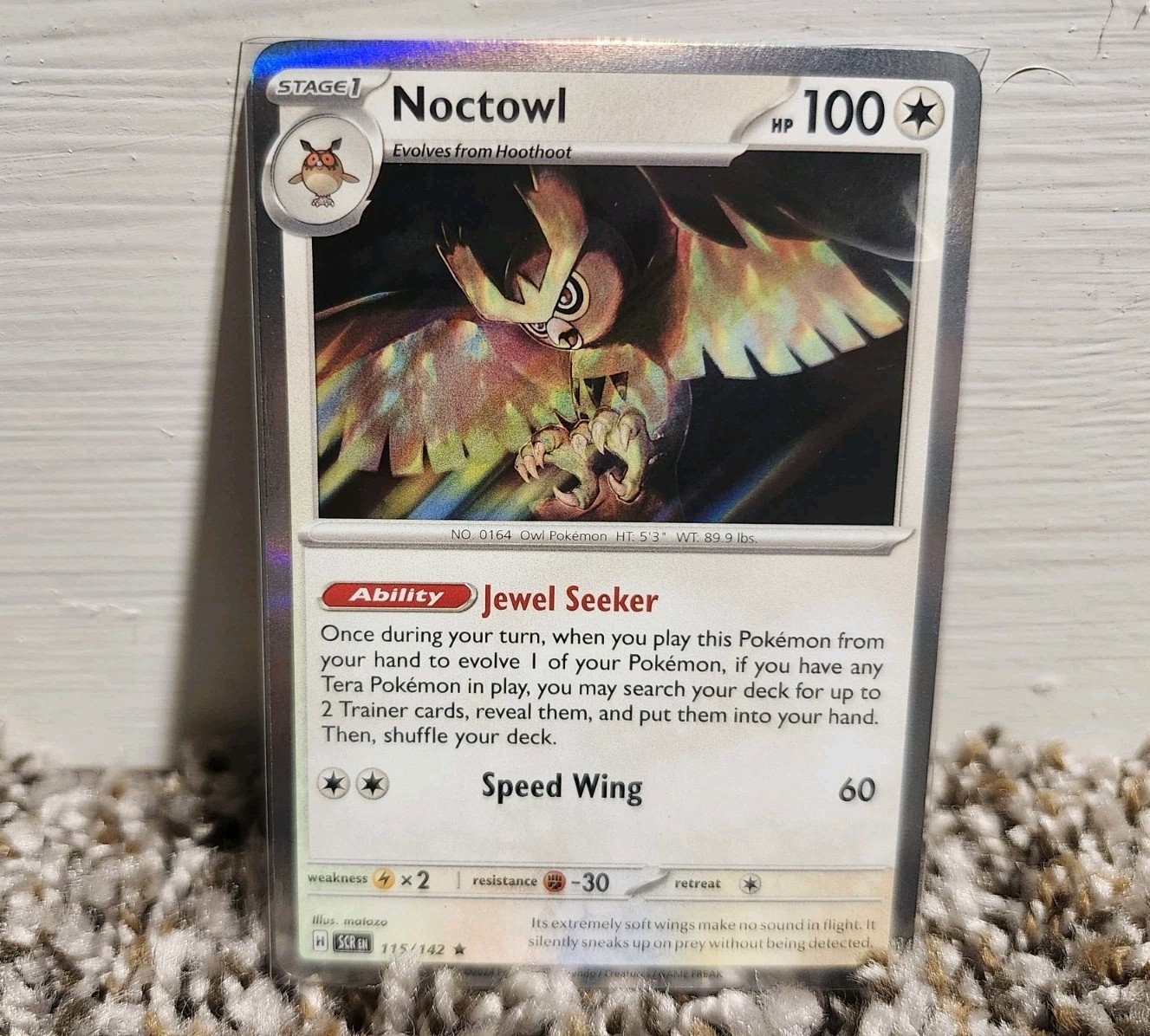 Noctowl 115/142 Sv07: Stellar Crown Holo