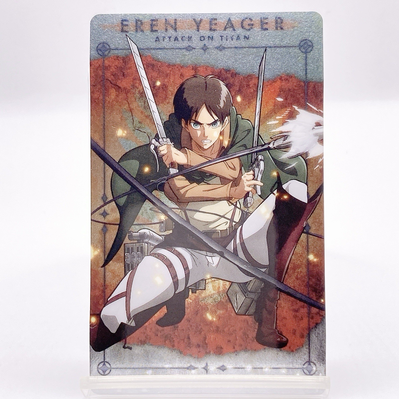 Eren Yeager No.07 Attack On Titan Metalic Holo Card Made In Japan Anime Manga