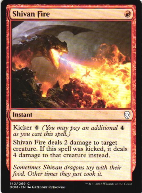 Shivan Fire 142 C Dominaria Magic: The Gathering NM/M