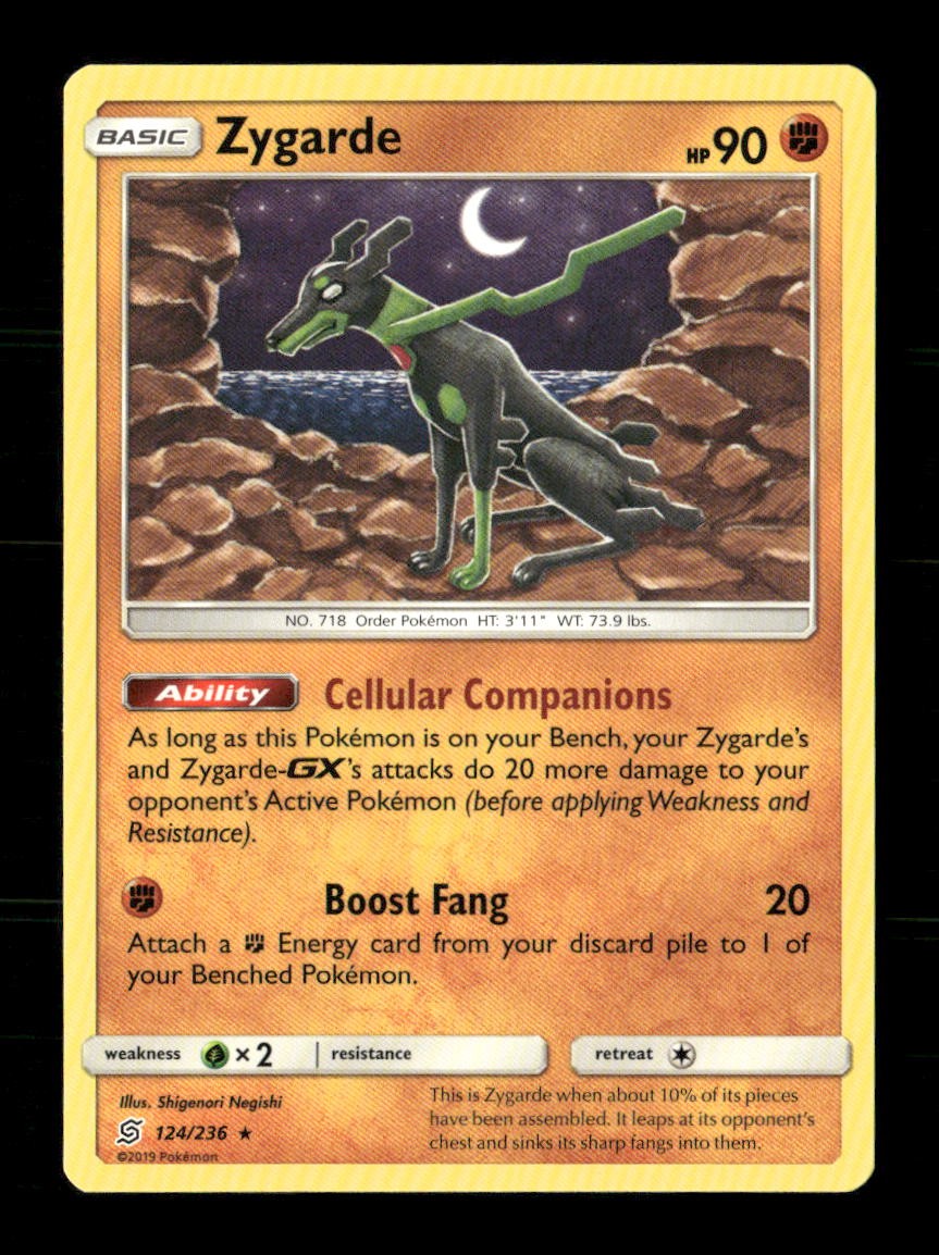 Zygarde 124/236 Unified Minds NM/M Pokemon