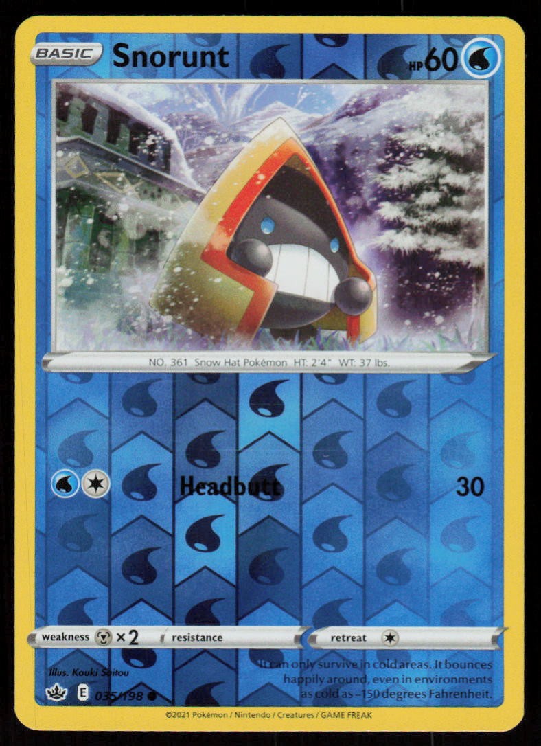 Snorunt 035/198 Common Chilling Reign Pokemon Reverse Holo Lightly Played