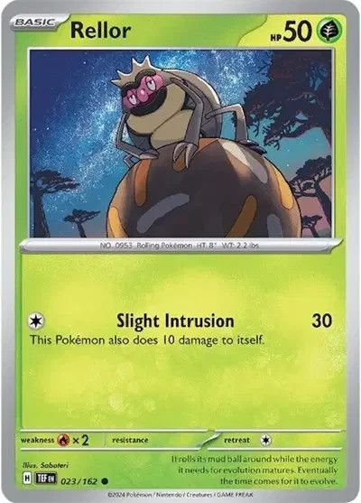 Rellor C 023/162 – Pokemon – Temporal Forces NM/M – Regular