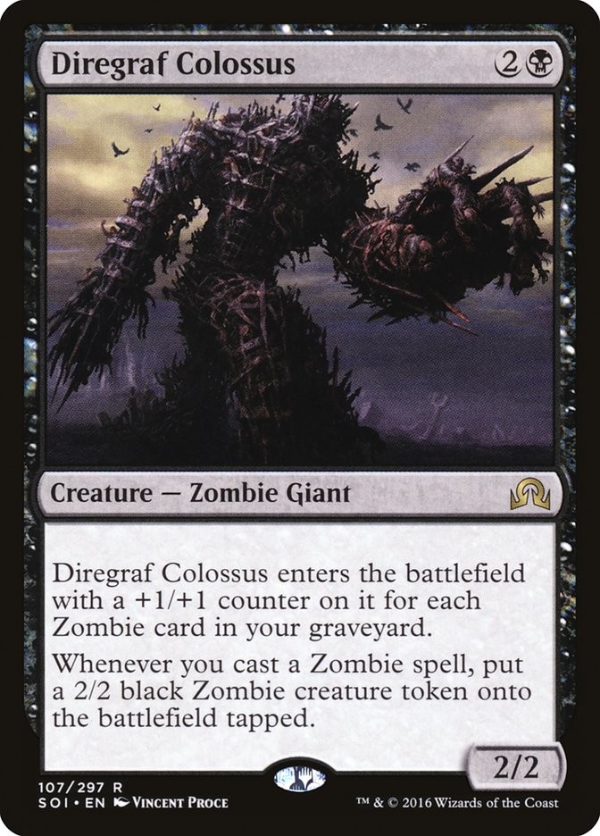 MTG Magic the Gathering Diregraf Colossus (107/356) Shadows over Innistrad LP