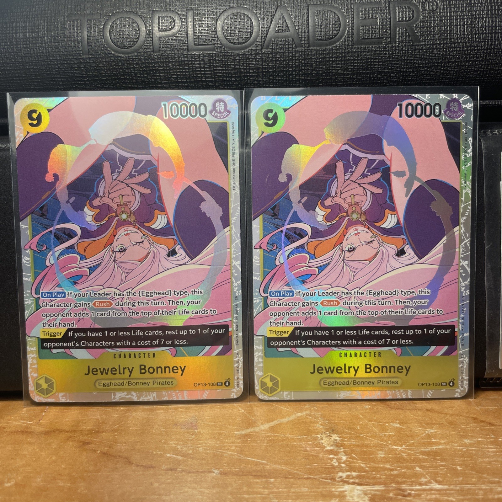 2x Jewelry Bonney OP13-108 Super Rare Carrying On His Will One Piece NM