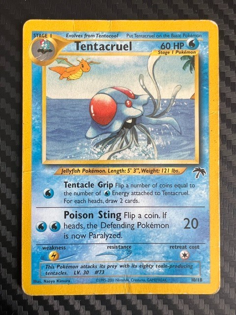 Pokémon TCG Tentacruel 10/18 Southern Islands DMG