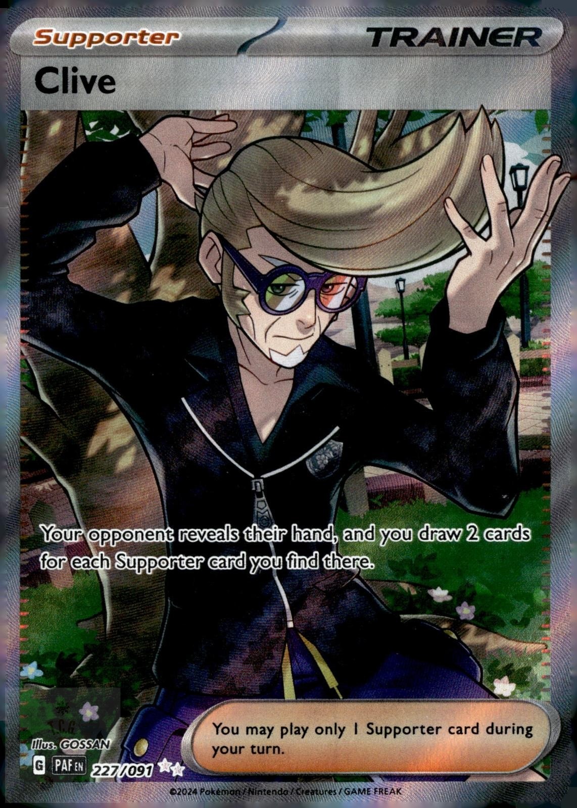 Clive 227/091 Ultra Rare Paldean Fates Pokemon Holo NM/M