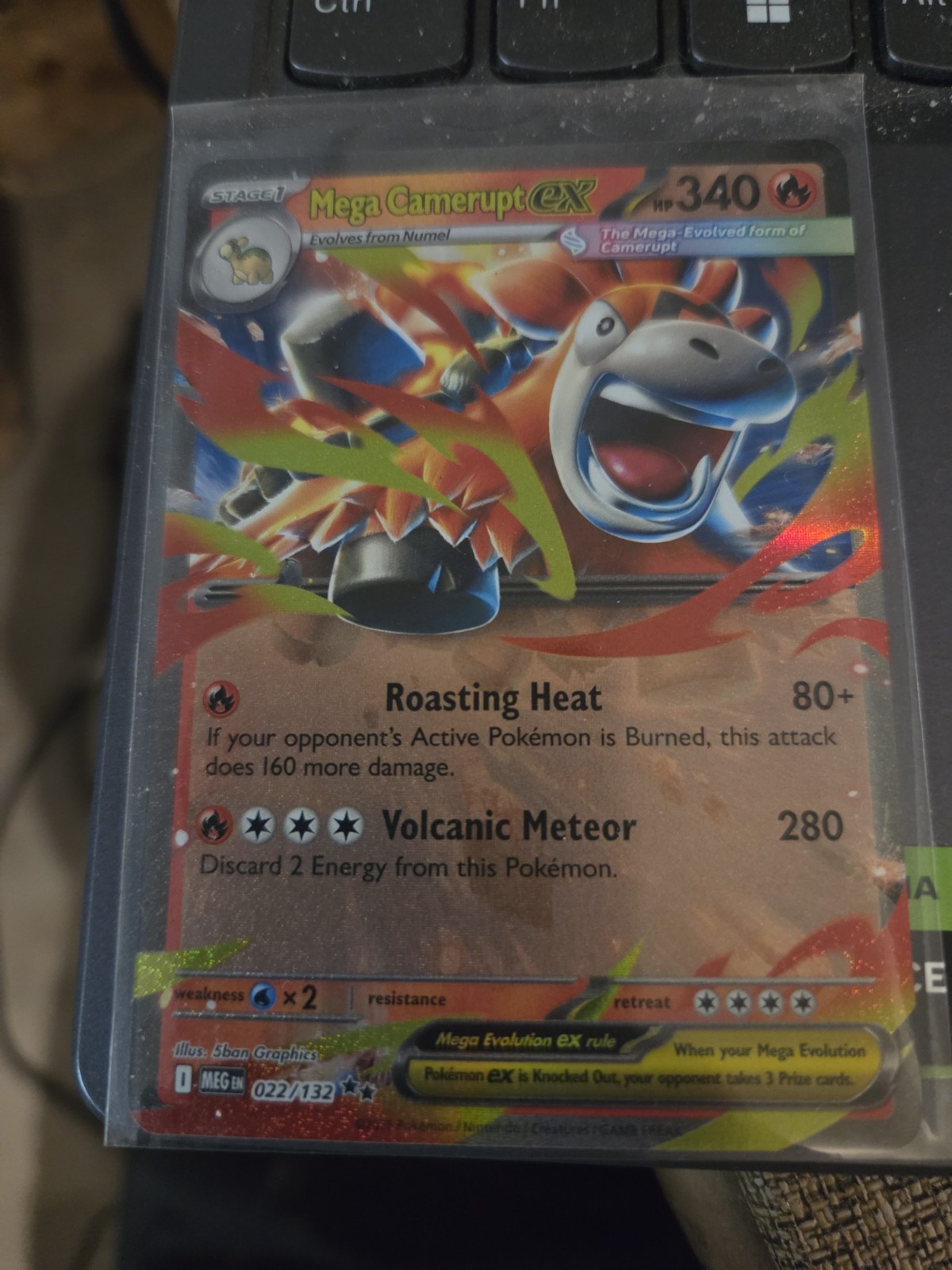 Mega Camerupt EX, Double Rare, ME01: Mega Evolution, Pokemon Card