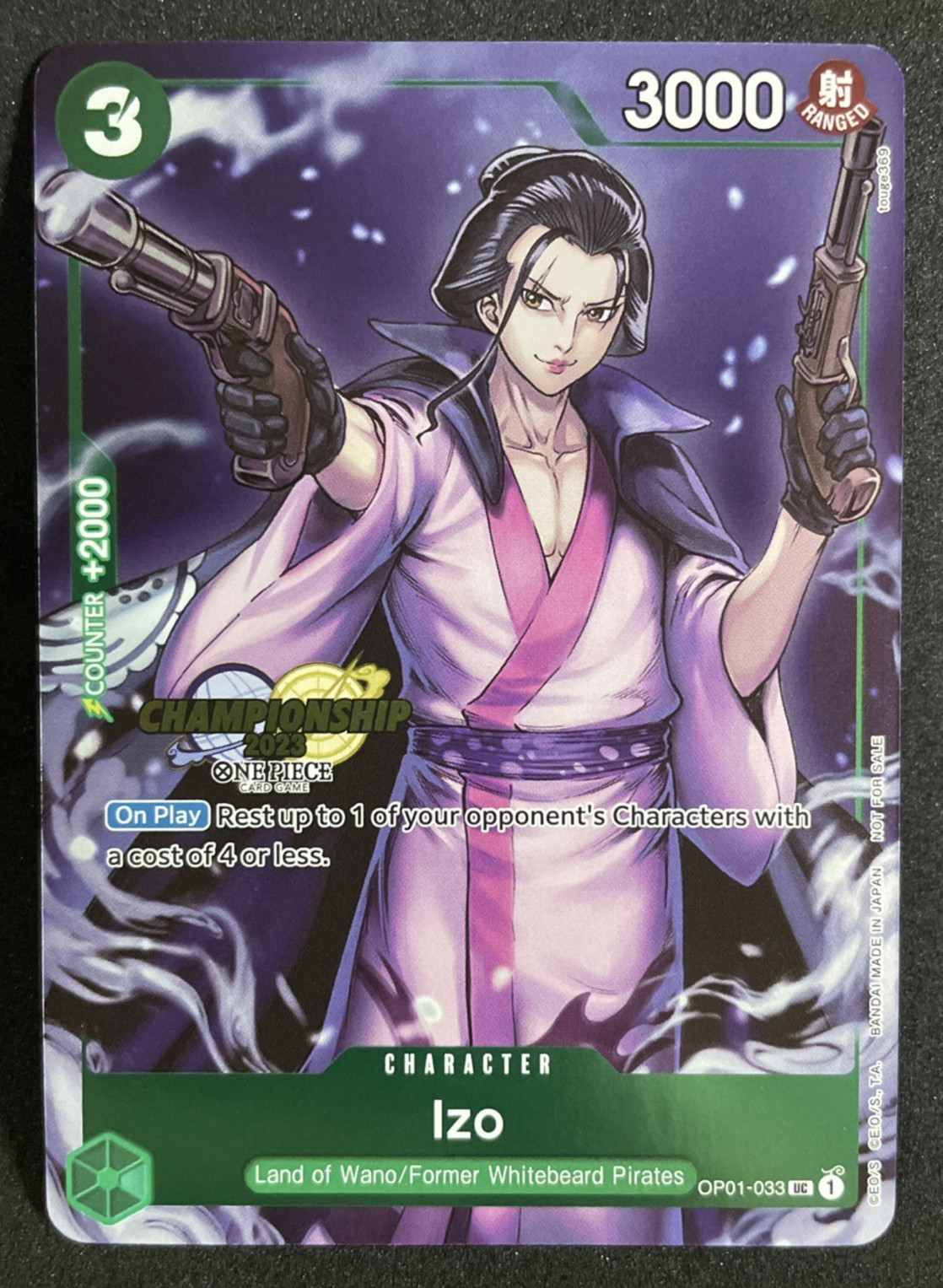 Izo One Piece 2023 Championship Celebration Promo Pack Card