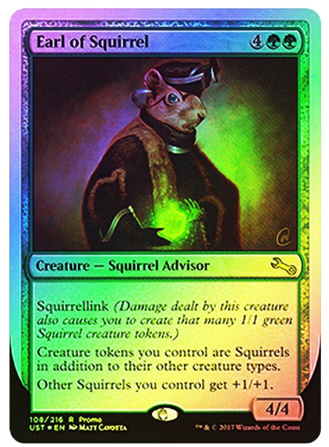 Earl of Squirrel ✨Foil LP/SP✨ Unstable Promo 🐿️ Magic Gathering MTG #108/216