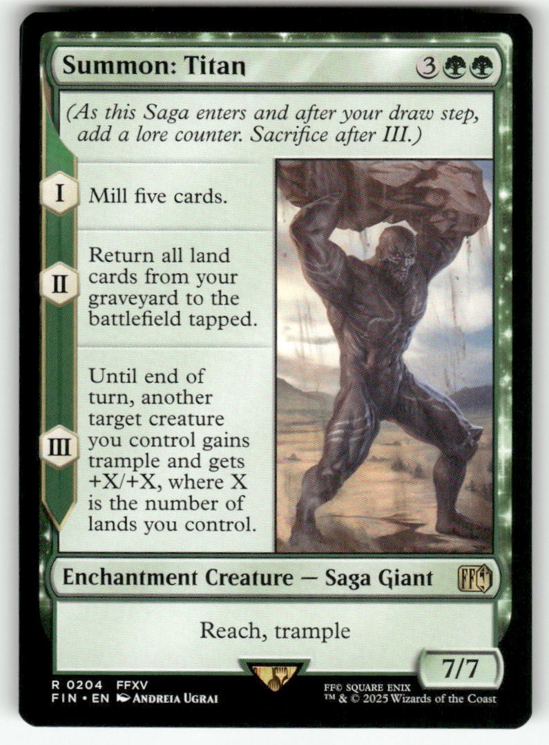 MTG FINAL FANTASY #204 Summon: Titan