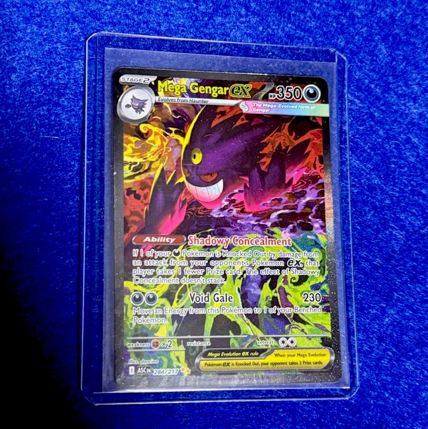 Pokémon TCG – MEGA GENGAR EX 284/217 SIR Ascended Heroes *Gradeworthy Centering*