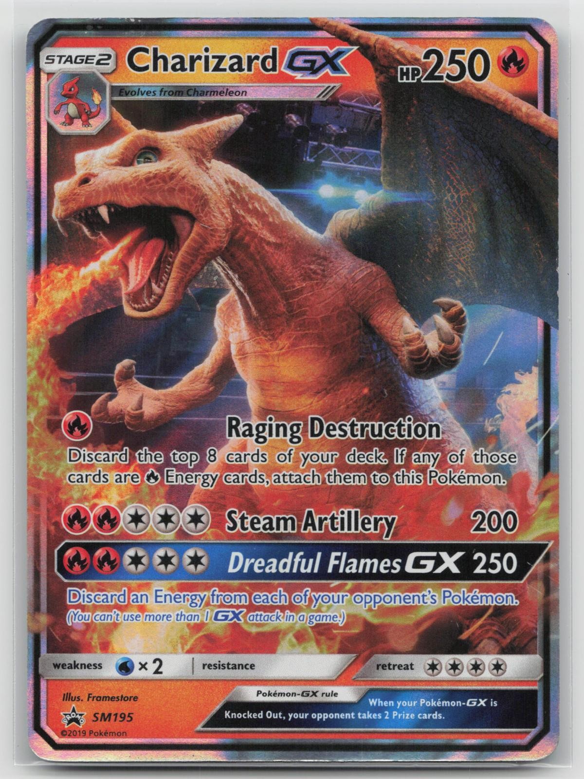 Charizard GX – SM195 Holo Sun & Moon Promo Pokemon LP 1532