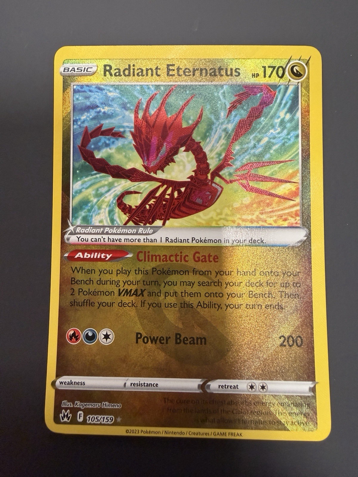 Pokémon TCG Radiant Eternatus Crown Zenith Radiant Rare 105/159 NM