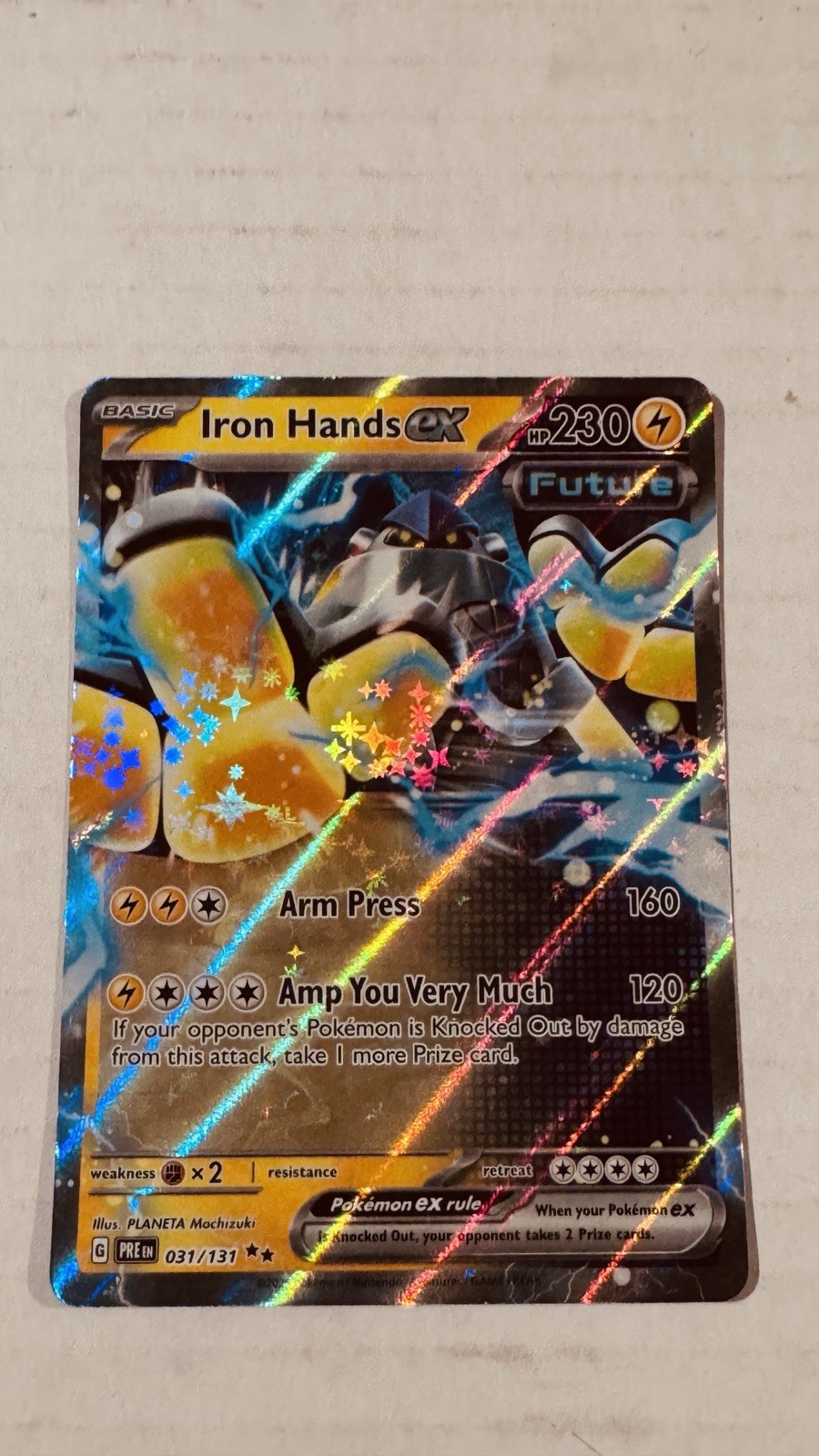 Iron Hands ex 031/131 Sv: Prismatic Evolutions Holo