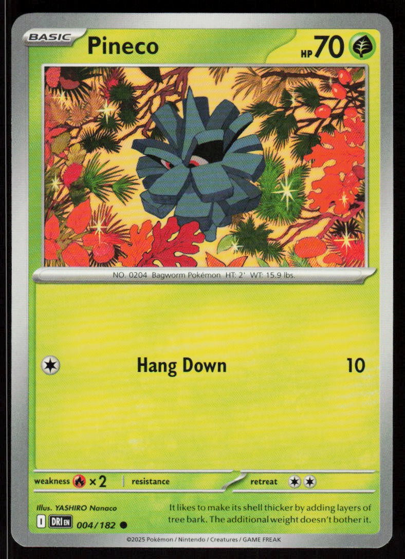 Pineco 004/182 Common Destined Rivals Pokemon Near Mint