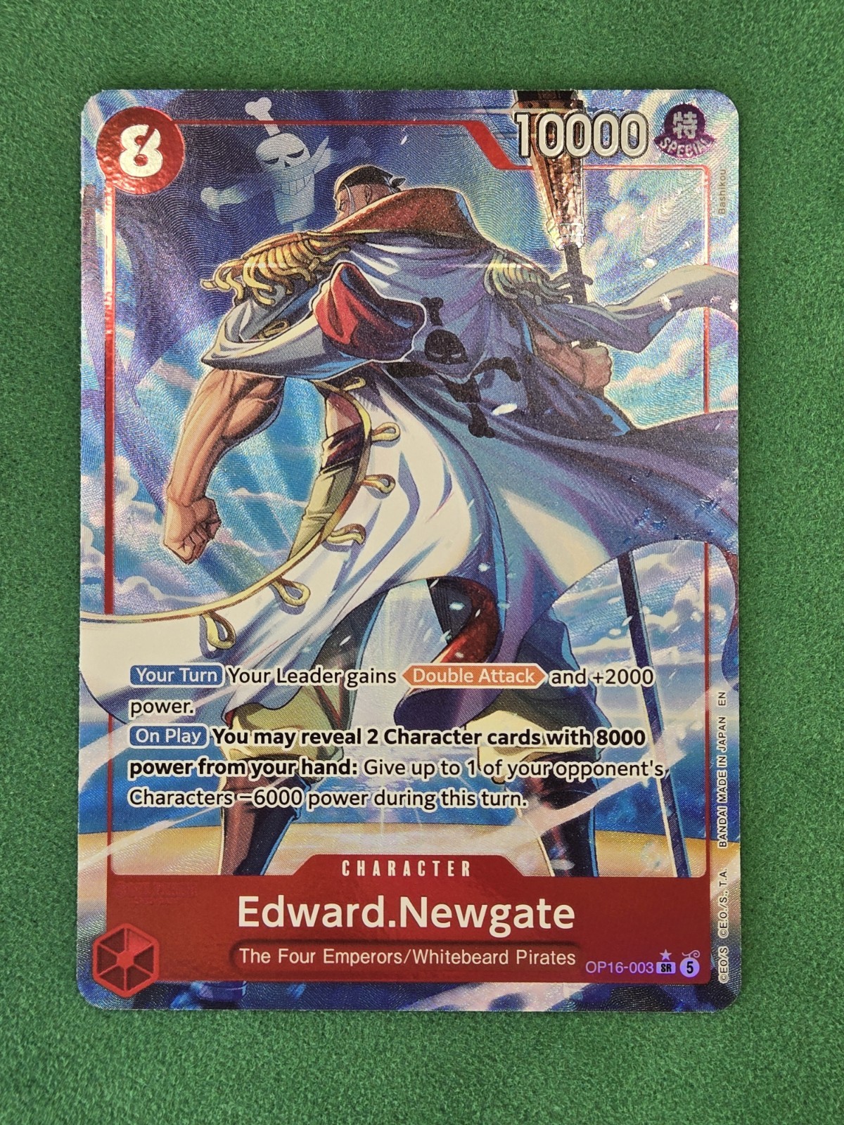 One Piece – Edward Newgate OP16-003 SR Alt Art The Time For Battle – English