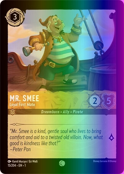 Lorcana Mr. Smee – Loyal First Mate (15/216) The First Chapter NM FOIL