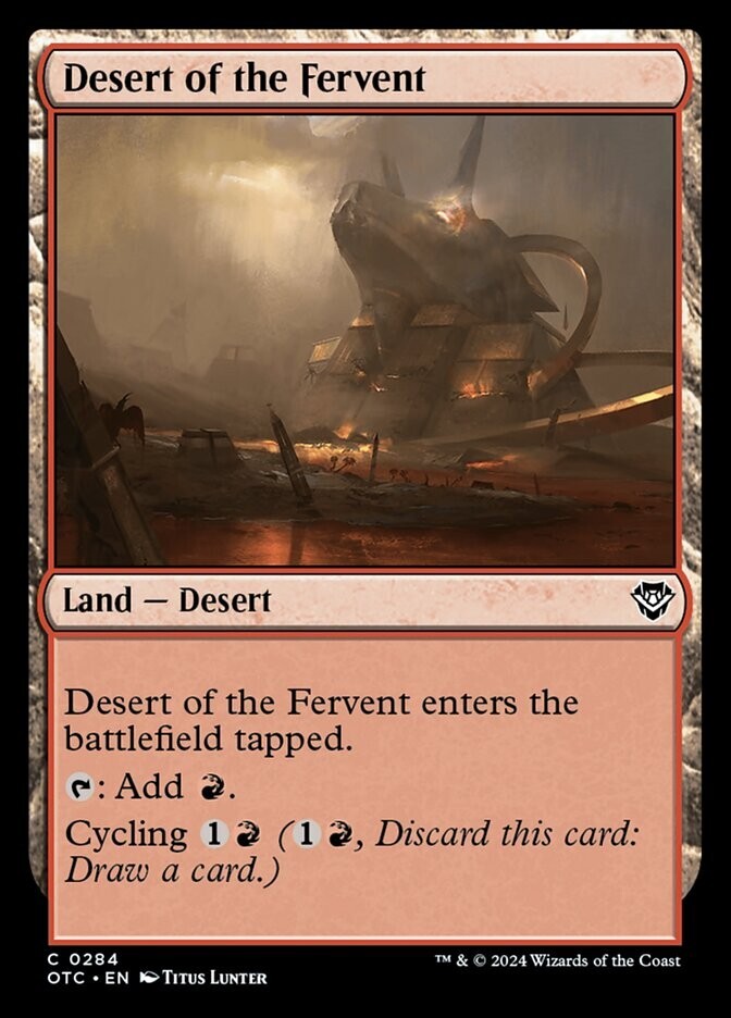 (x4) Desert of the Fervent 0284 Playset Common Thunder Junction Commander MTG NM