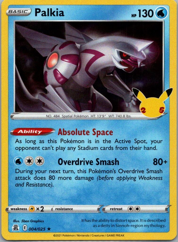 Pokemon TCG Palkia 4/25 Celebrations Holo NM