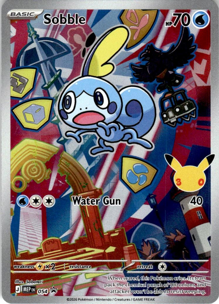 Sobble 054 ME: Mega Evolution Promo Pokemon Holo Near Mint