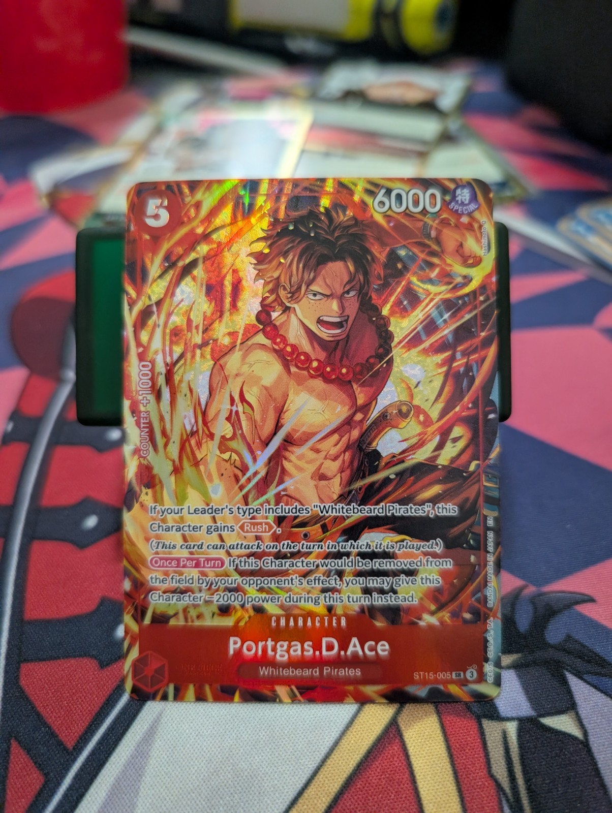 Portgas.D.Ace One Piece ST15-005 Secret Rare Illustration Box Vol. 5 Promotional