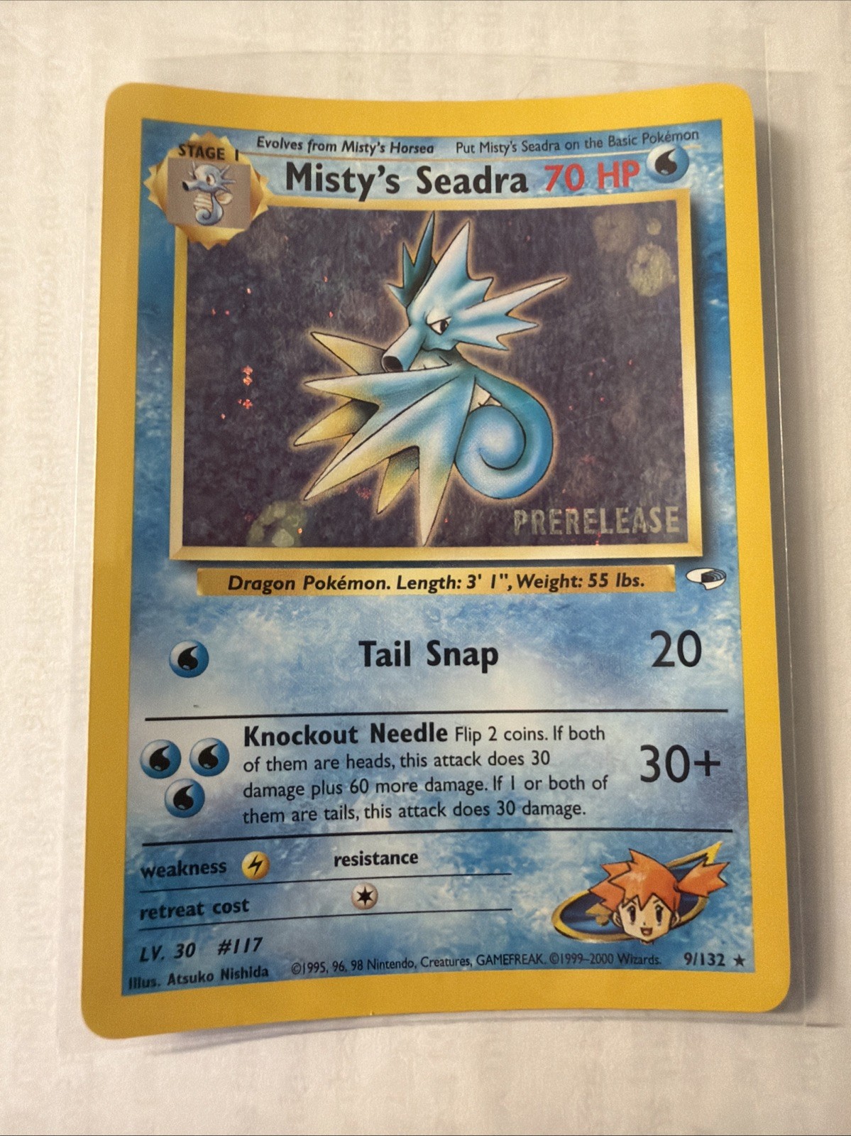 Pokémon – Misty’s Seadra (Prerelease) 009/132 Wotc Promo – Gym Heroes