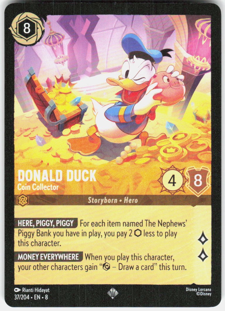 Donald Duck Coin Collector 37/204 Reign of Jafar Disney Lorcana