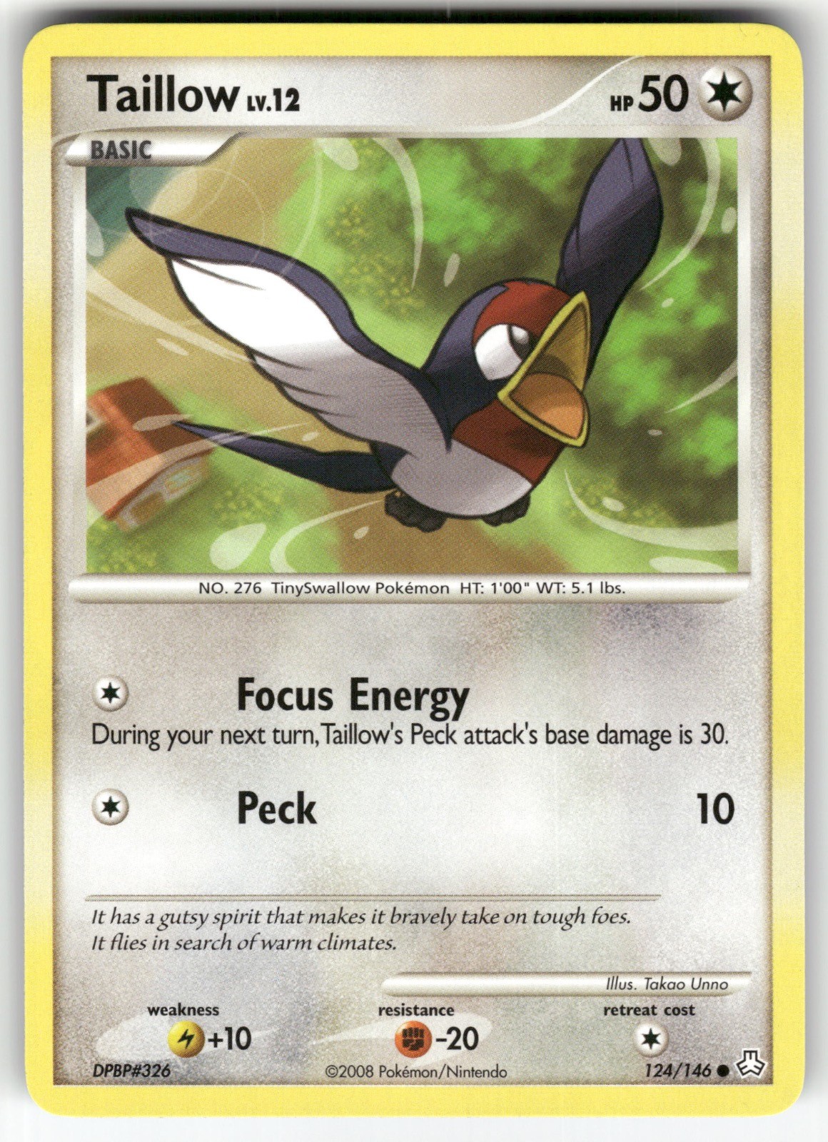 Taillow 124/146 Legends Awakened Pokemon Near Mint