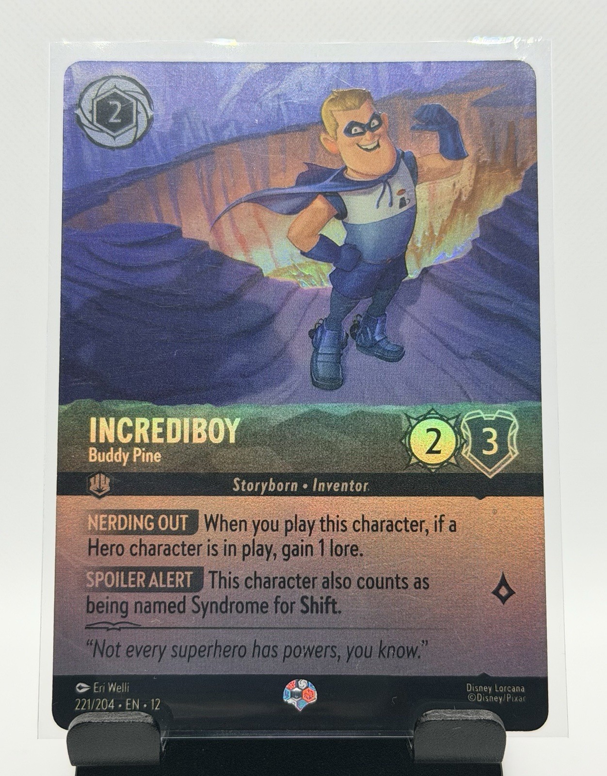 Incrediboy Buddy Pine 221/204 Epic Foil Wilds Unknown Lorcana NM