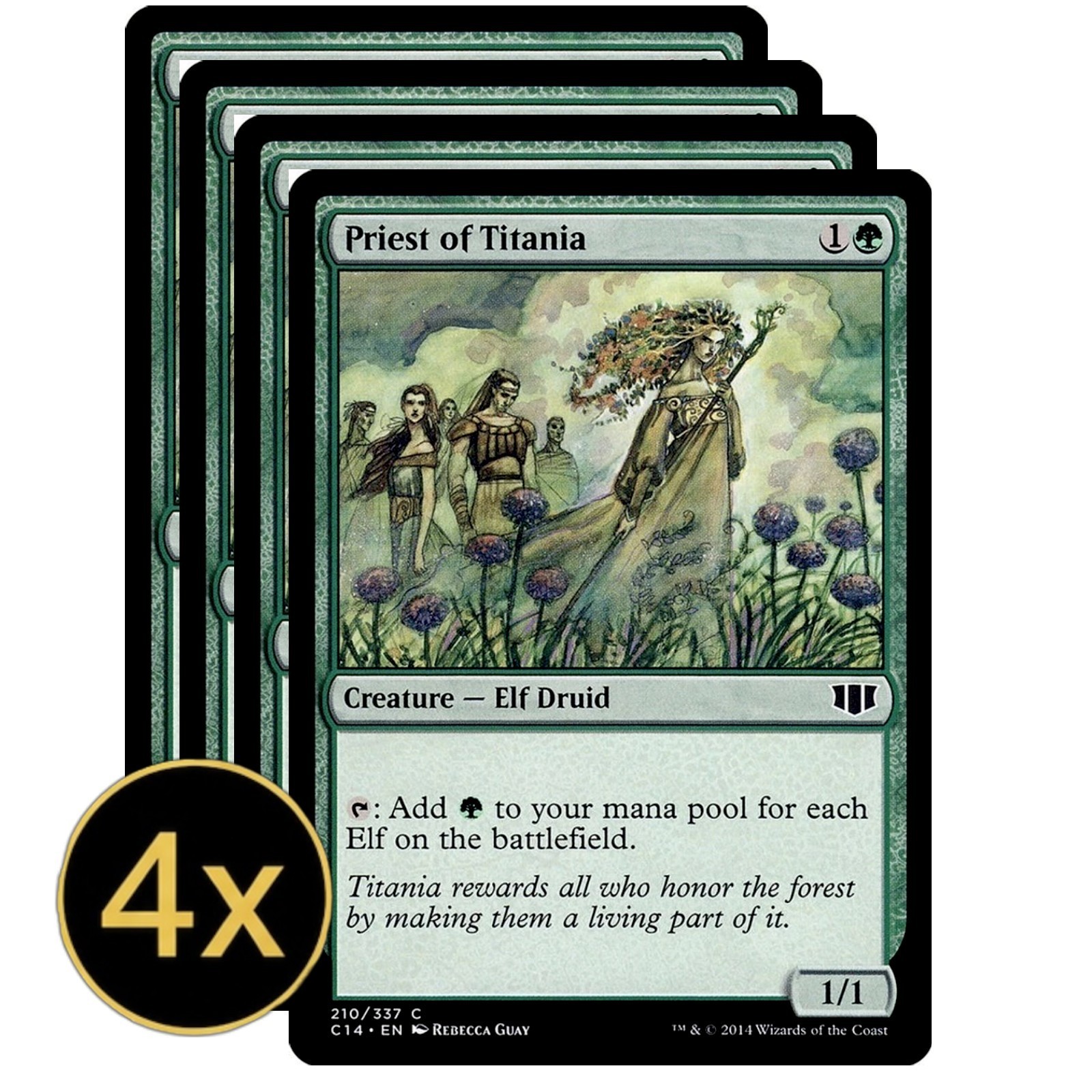 4x Priest of Titania MH3 MTG Playset NM #286