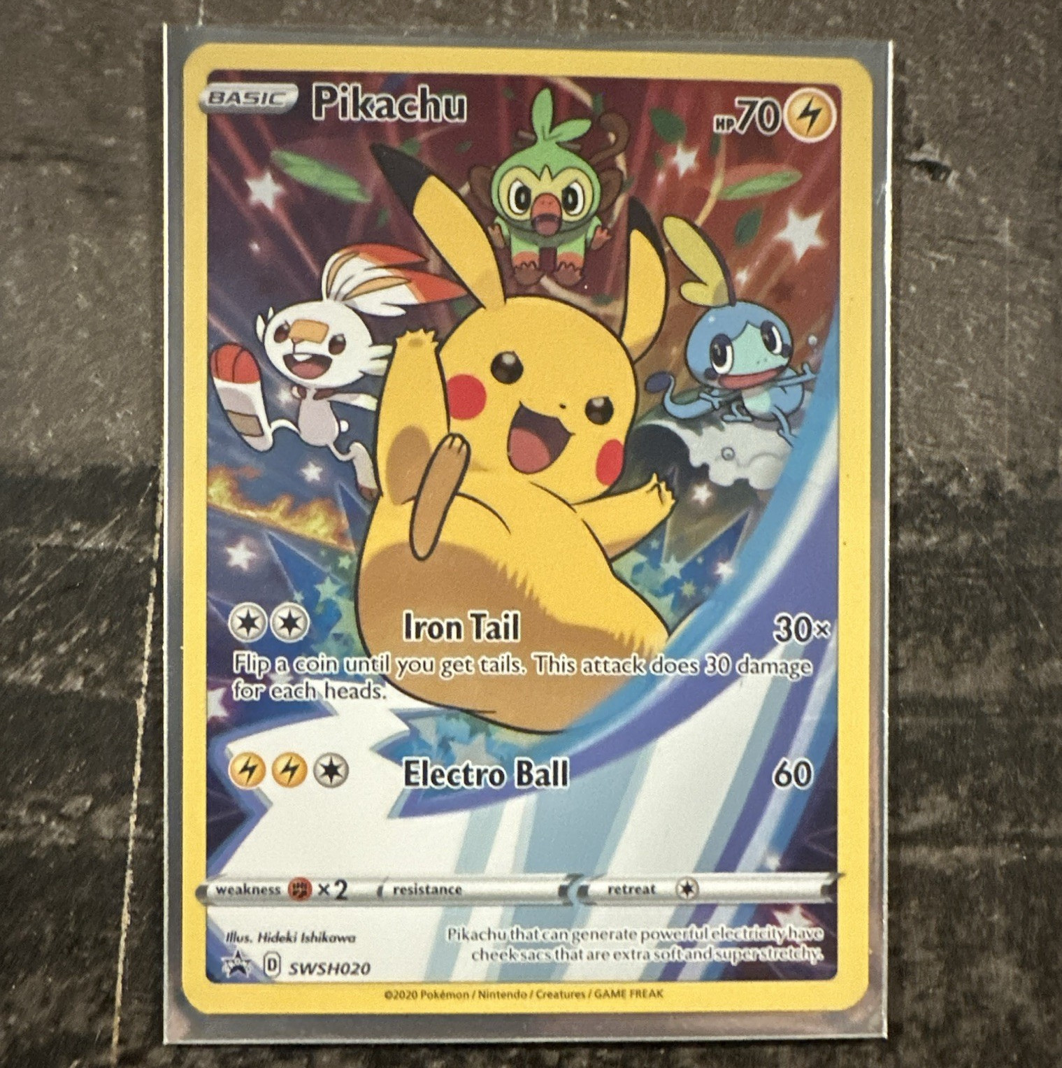 Pikachu Pokemon TCG English Holo Promo SWSH Sword & Shield Promo SWSH020
