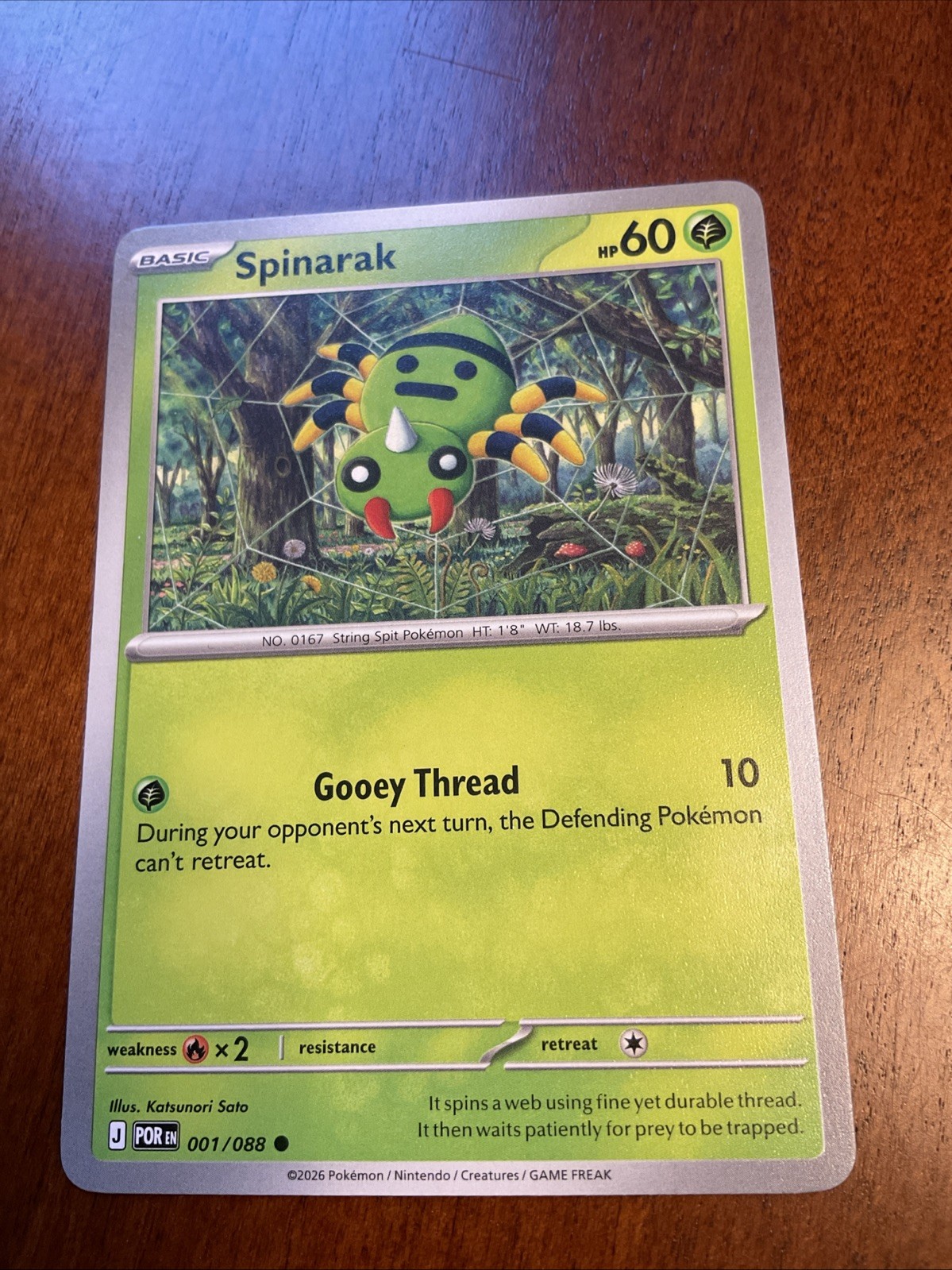 Spinarak 001/088 Perfect Order Regular Pokemon TCG Card