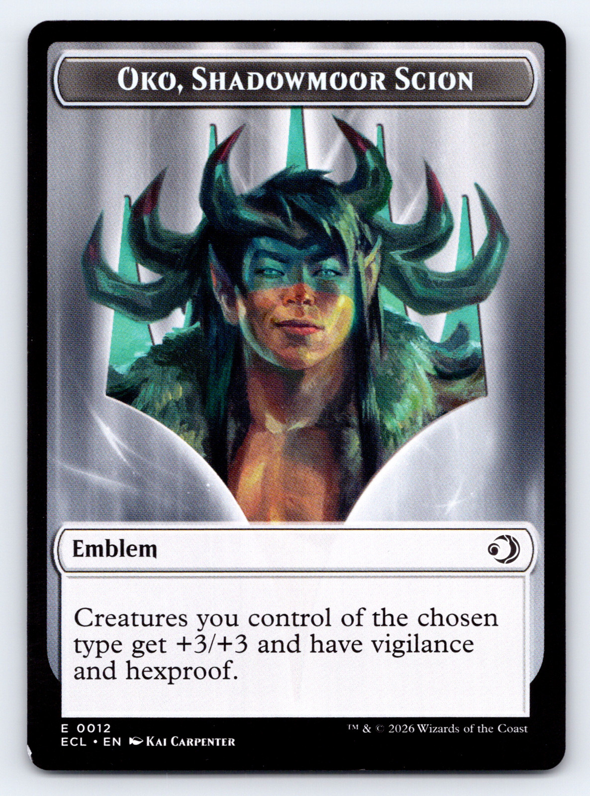 Oko, Shadowmoor Scion | Elk – NONFOIL Double Sided Token – Lorwyn Eclipsed MTG