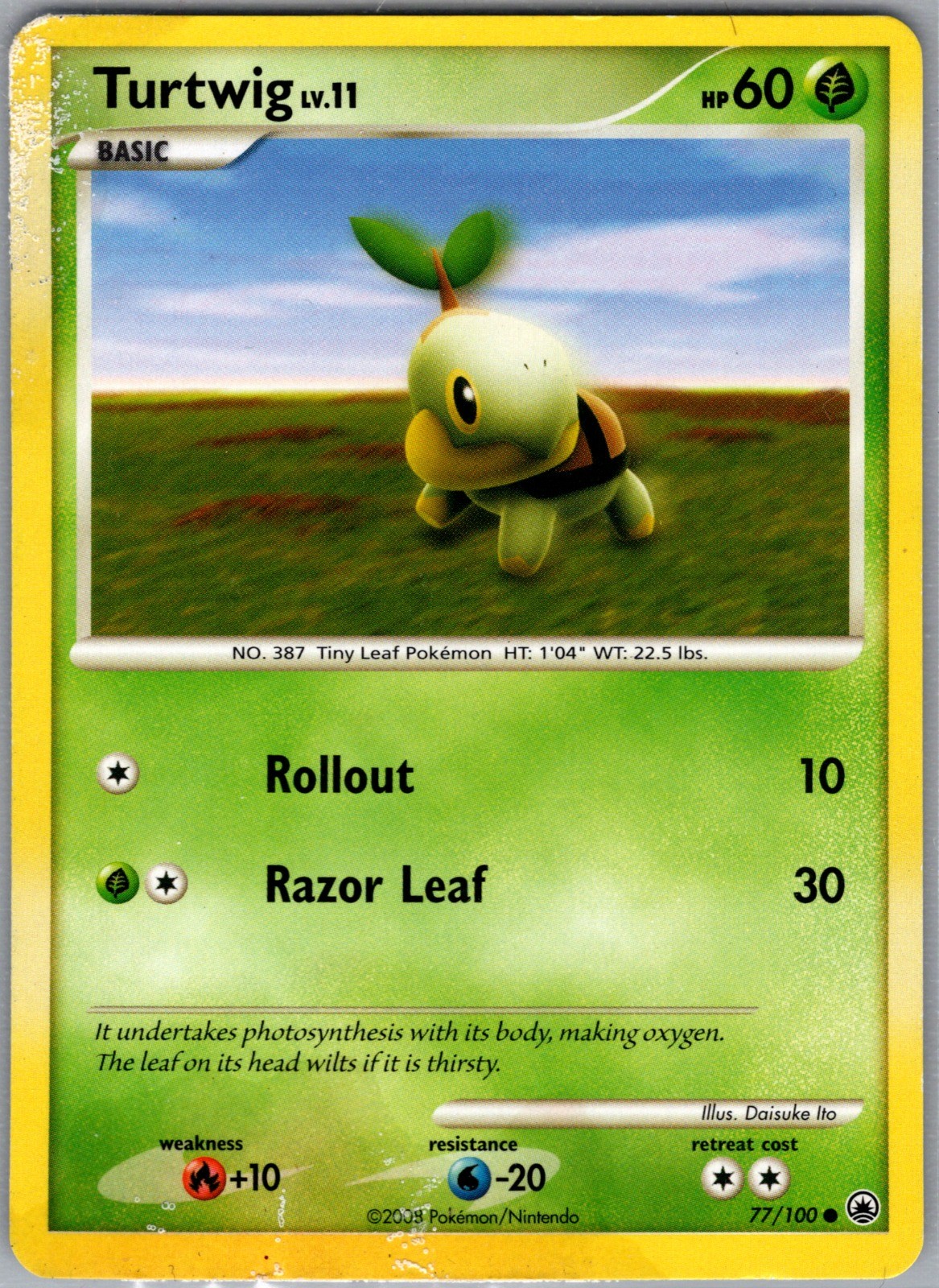 Turtwig (77) Common Majestic Dawn 77/100 NM