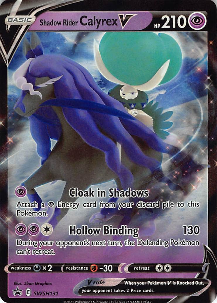 Shadow Rider Calyrex V SWSH131 SWSH: Sword & Shield Promo Cards Holofoil