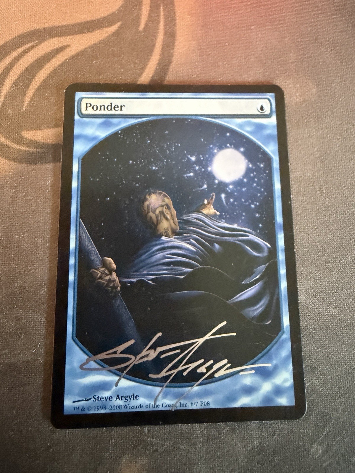 Ponder MTG Player Rewards Textless Art SIGNED