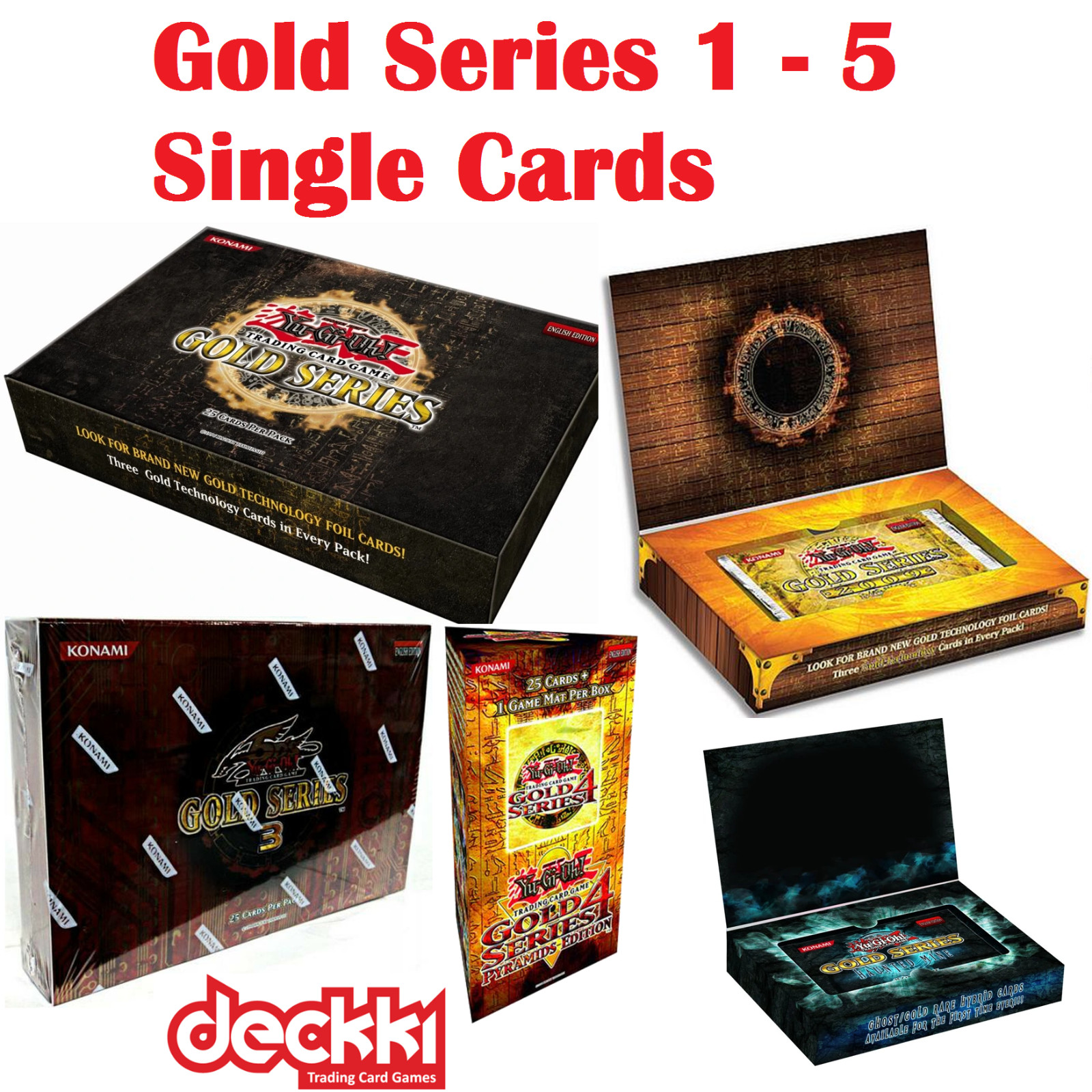 Gold Series 1 – 5 | Gold Rare & Common Selection | GLD1-GLD5 2008-2012 | YuGiOh!