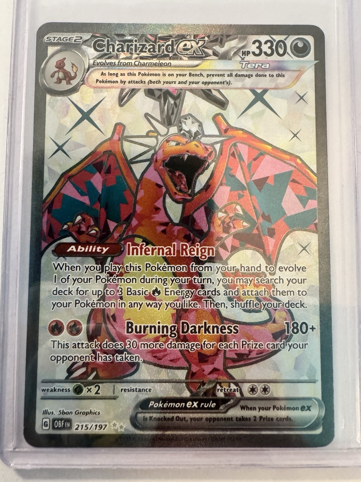 Charizard ex 215/197 SV03: Obsidian Flames Holo