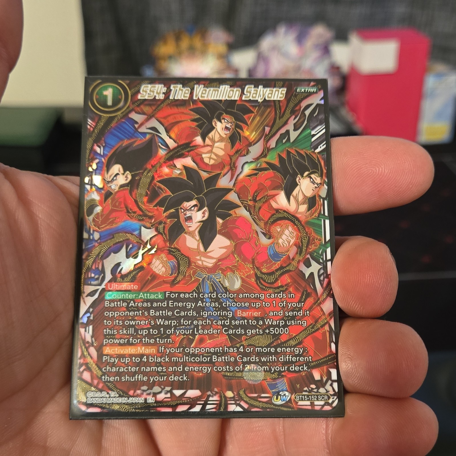 Bandai SS4: the Vermilion Saiyans BT15-152 SCR Foil English
