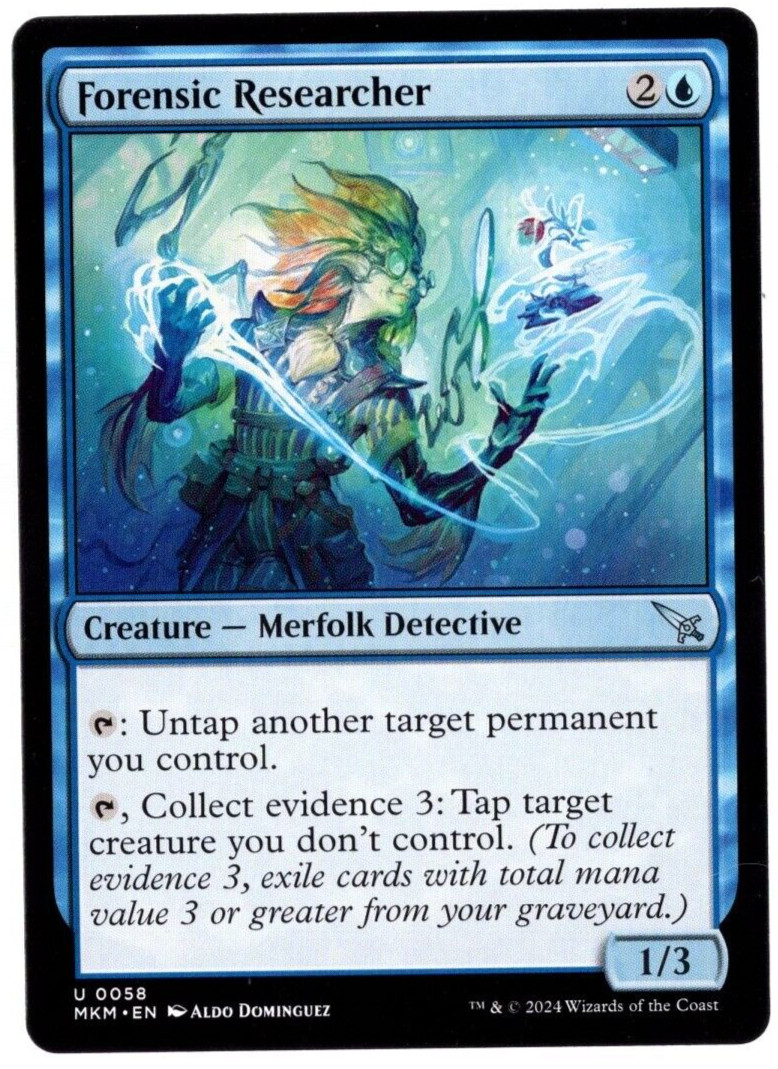 (x4) Forensic Researcher 0058 Non Foil Uncommon Murders at Karlov Manor MTG NM