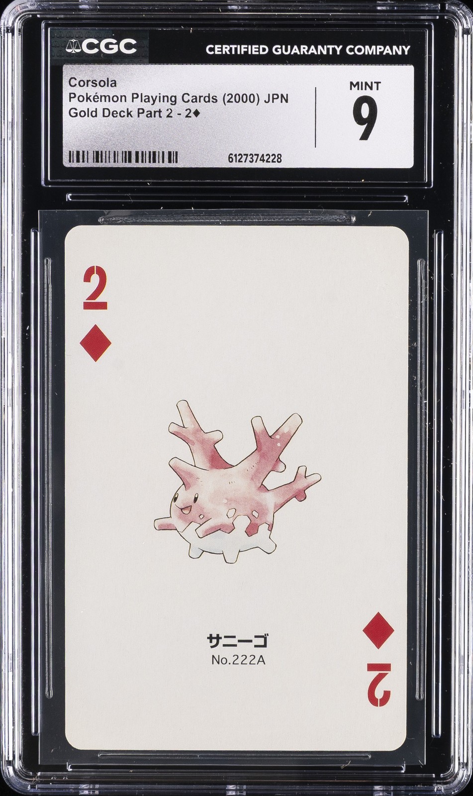 2000 POKEMON PLAYING CARDS JPN GOLD DECK PART 2 #2 CORSOLA CGC 9