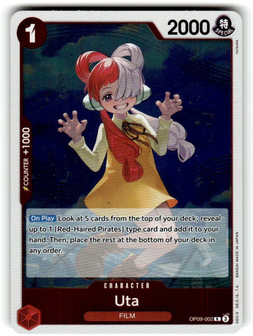 Uta (Reprint) OP09-002 Rare Premium Booster -The Best- Vol. 2 One Piece Foil NM