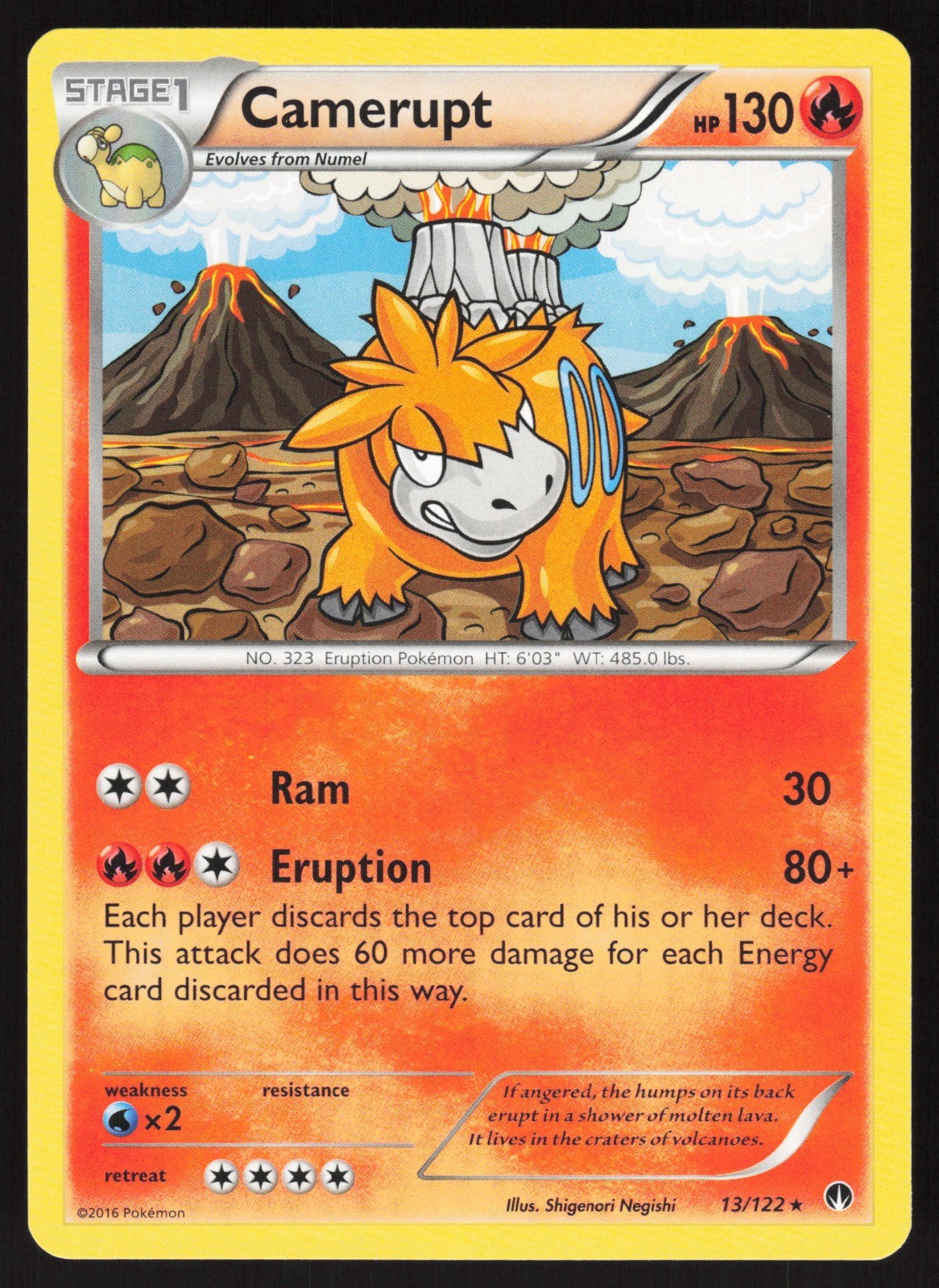 Camerupt XY – BREAKpoint 13/122 NM Shigenori Negishi