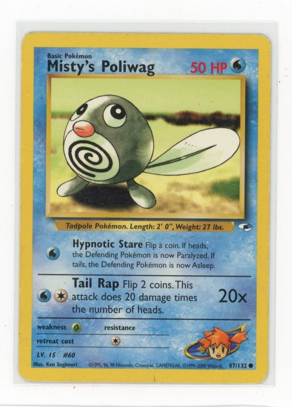 Pokemon Gym Heroes #087/132 Misty’s Poliwag F6